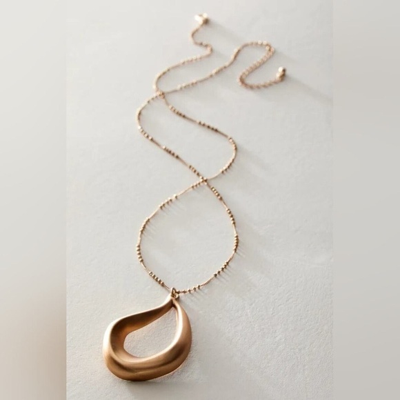 Free People Gold Lala Pendant Necklace - Picture 3 of 4